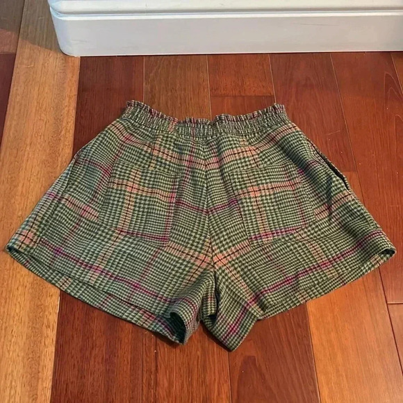 EUC Anthropologie Femme Plaid High Waist Librarian Academia Shorts Womens Size 4 - Picture 2 of 11